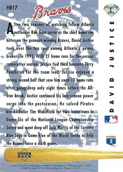 David Justice  baseball card collectible - Main Image 2