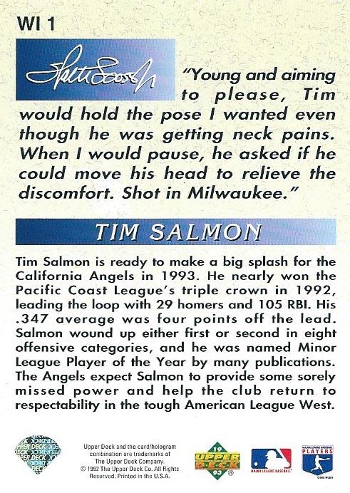 Tim Salmon  baseball card collectible - Main Image 2