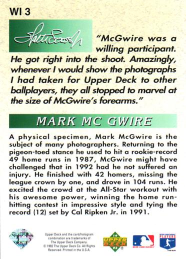Mark McGwire  baseball card collectible - Main Image 2