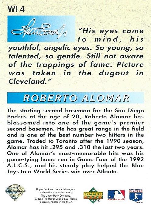 Roberto Alomar  baseball card collectible - Main Image 2