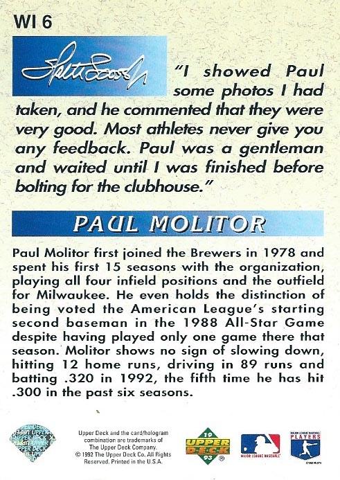Paul Molitor  baseball card collectible - Main Image 2