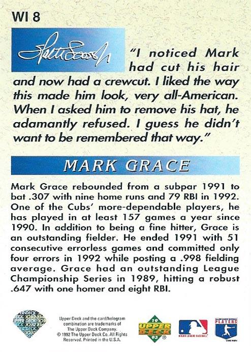Mark Grace  baseball card collectible - Main Image 2