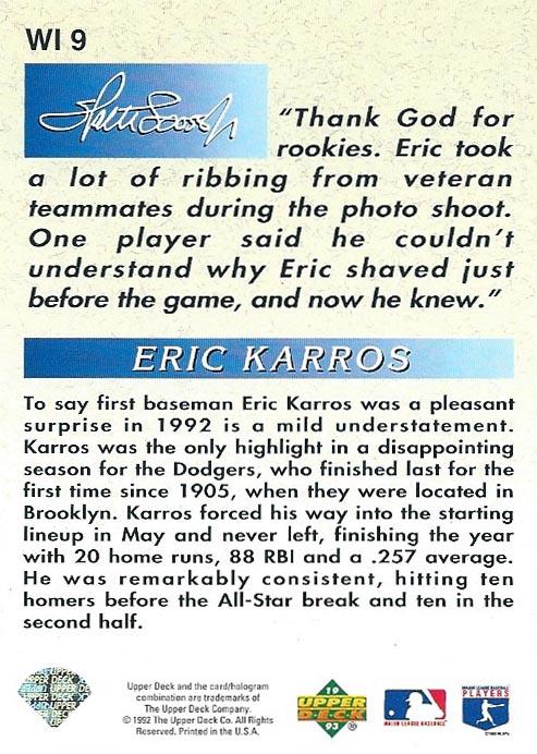 Eric Karros  baseball card collectible - Main Image 2