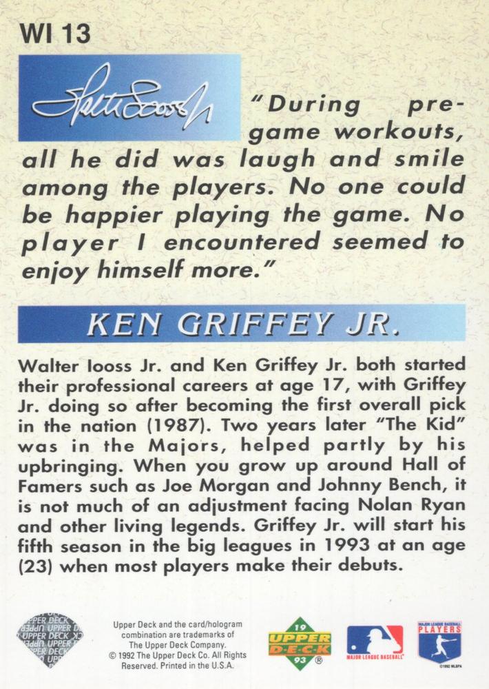 Ken Griffey Jr.  baseball card collectible - Main Image 2