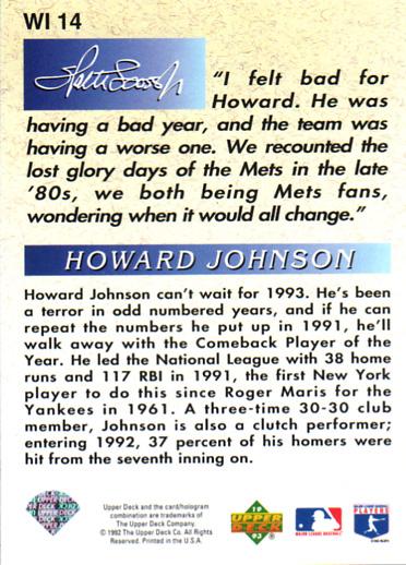 Howard Johnson  baseball card collectible - Main Image 2