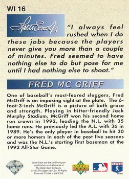 Fred McGriff  baseball card collectible - Main Image 2