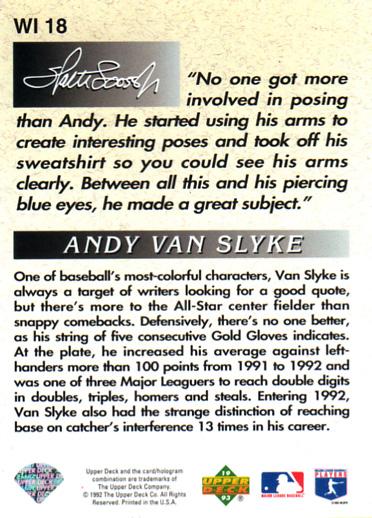 Andy Van Slyke  baseball card collectible - Main Image 2