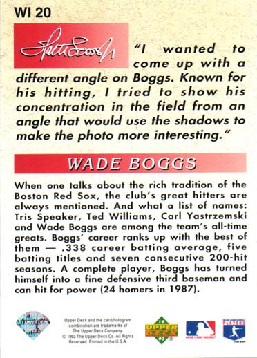 Wade Boggs  baseball card collectible - Main Image 2