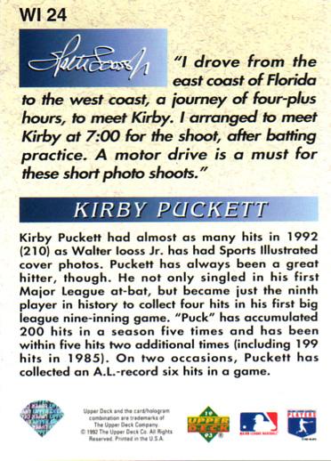 Kirby Puckett  baseball card collectible - Main Image 2