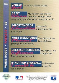 Wade Boggs  baseball card collectible - Main Image 2