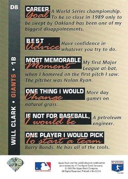 Will Clark  baseball card collectible - Main Image 2