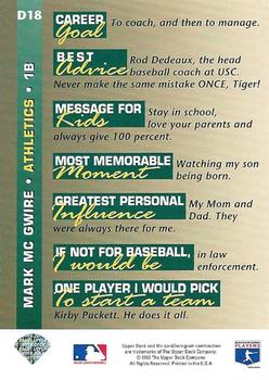 Mark McGwire  baseball card collectible - Main Image 2