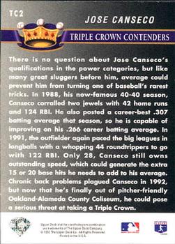 Jose Canseco  baseball card collectible - Main Image 2