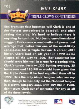 Will Clark  baseball card collectible - Main Image 2