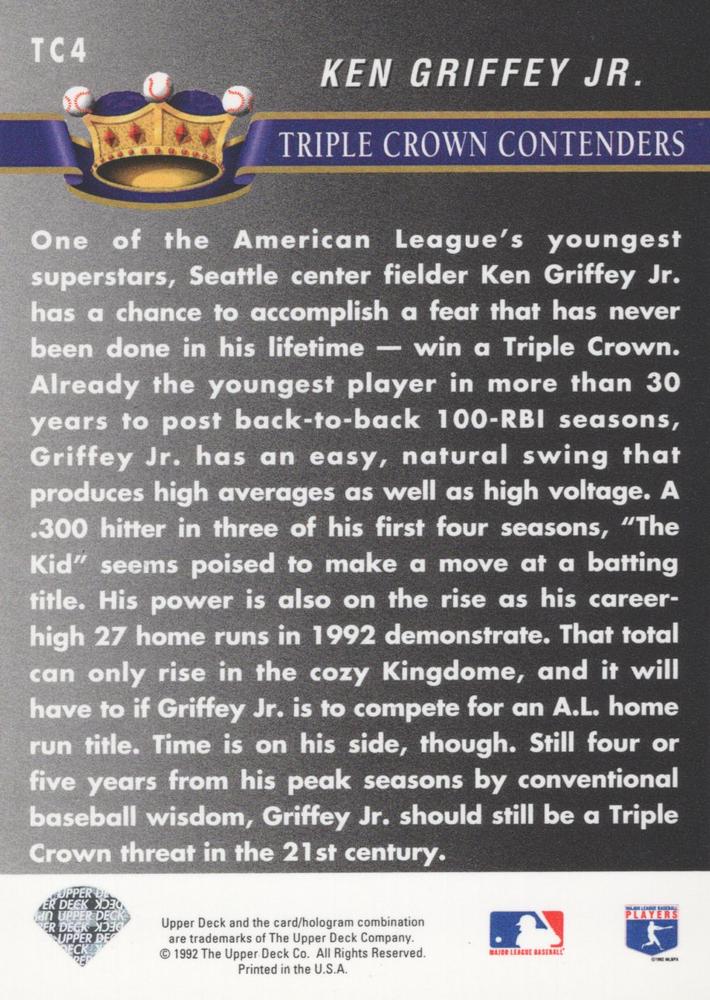 Ken Griffey Jr.  baseball card collectible - Main Image 2