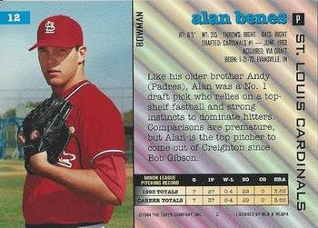 Alan Benes  baseball card collectible - Main Image 2