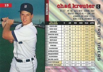 Chad Kreuter  baseball card collectible - Main Image 2