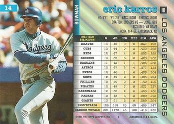 Eric Karros  baseball card collectible - Main Image 2