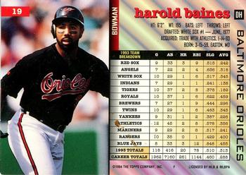 Harold Baines  baseball card collectible - Main Image 2
