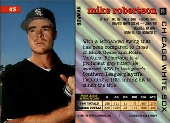 Mike Robertson  baseball card collectible - Main Image 2