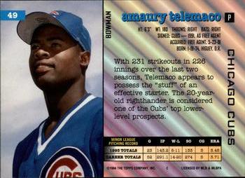 Amaury Telemaco  baseball card collectible - Main Image 2