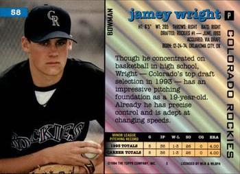 Jamey Wright  baseball card collectible - Main Image 2