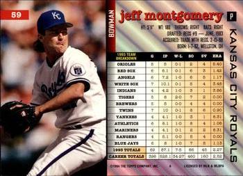 Jeff Montgomery  baseball card collectible - Main Image 2