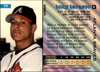 Tony Tarasco  baseball card collectible - Main Image 2
