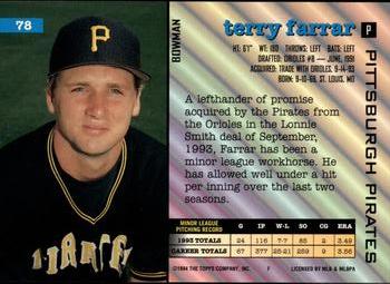 Terry Farrar  baseball card collectible - Main Image 2