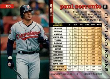 Paul Sorrento  baseball card collectible - Main Image 2