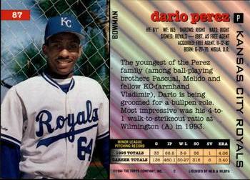 Dario Perez  baseball card collectible - Main Image 2