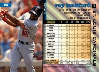 Ray Lankford  baseball card collectible - Main Image 2