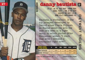Danny Bautista  baseball card collectible - Main Image 2