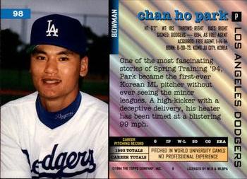 Chan Ho Park  baseball card collectible - Main Image 2