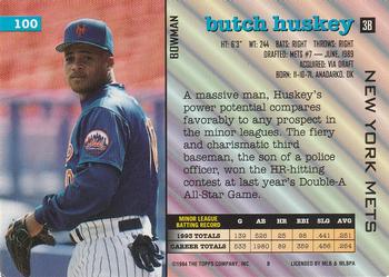 Butch Huskey  baseball card collectible - Main Image 2