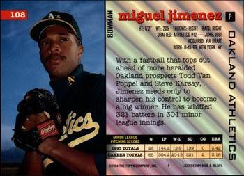 Miguel Jimenez  baseball card collectible - Main Image 2