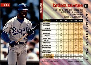 Brian McRae  baseball card collectible - Main Image 2