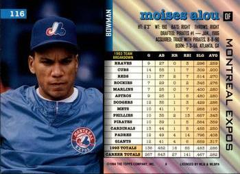 Moises Alou  baseball card collectible - Main Image 2