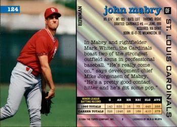 John Mabry  baseball card collectible - Main Image 2