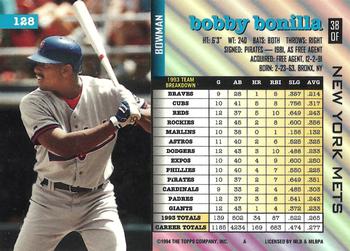 Bobby Bonilla  baseball card collectible - Main Image 2