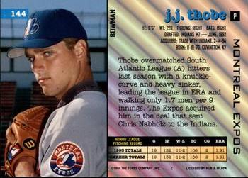 J.J. Thobe  baseball card collectible - Main Image 2