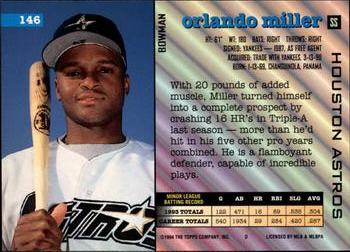 Orlando Miller  baseball card collectible - Main Image 2