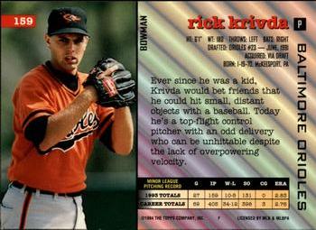 Rick Krivda  baseball card collectible - Main Image 2