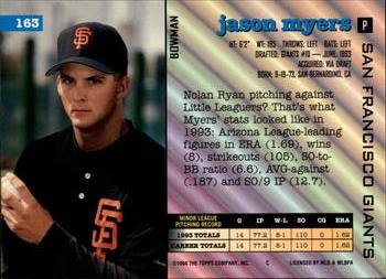 Jason Myers  baseball card collectible - Main Image 2