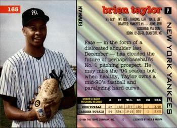 Brien Taylor  baseball card collectible - Main Image 2