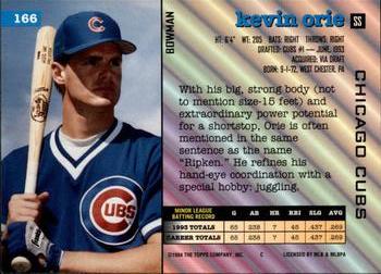 Kevin Orie  baseball card collectible - Main Image 2