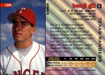 Benji Gil  baseball card collectible - Main Image 2