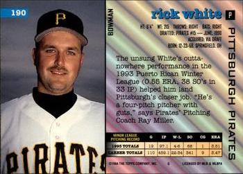 Rick White  baseball card collectible - Main Image 2