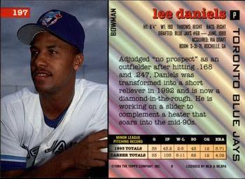Lee Daniels  baseball card collectible - Main Image 2