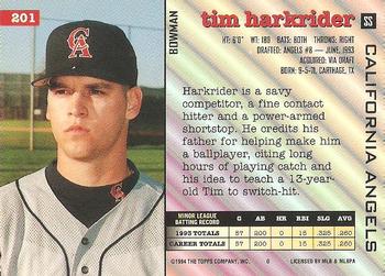 Tim Harkrider  baseball card collectible - Main Image 2